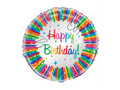 Balon foliowy urodzinowy Rainbow Birthday - 47 cm