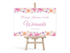 Plakat komunijny personalizowany - I Komunia Święta - 60x40 cm