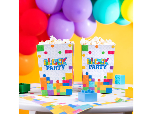 Pudełka na popcorn Klocki - 6 szt.