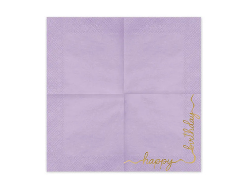 Serwetki urodzinowe Happy Birthday Pastelowe - 33 cm - 12 szt.