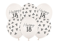 Zestaw balonów lateksowych kokardki - 30 cm - 6 szt.