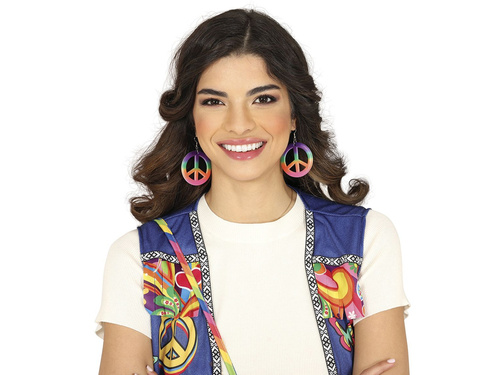 Kolczyki Pacyfka kolorowe - 1 para