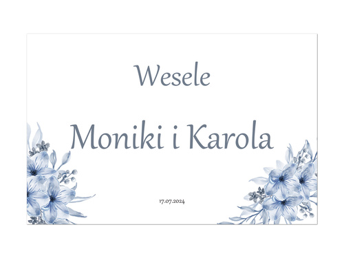 Plakat Weselny personalizowany - 60x40 cm
