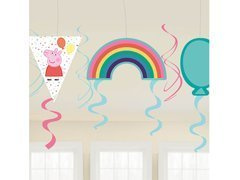 Dekoracja wisząca świderki Świnka Peppa - 7 szt.