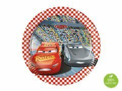 Talerzyki papierowe na urodziny Cars 3 - 20 cm - 8 szt.