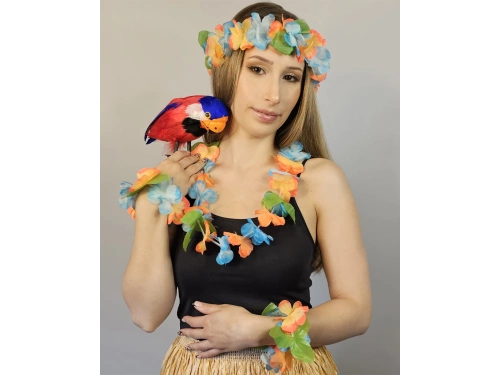 Zestaw hawajski pomarańczowo-niebieski - 4 elementowy