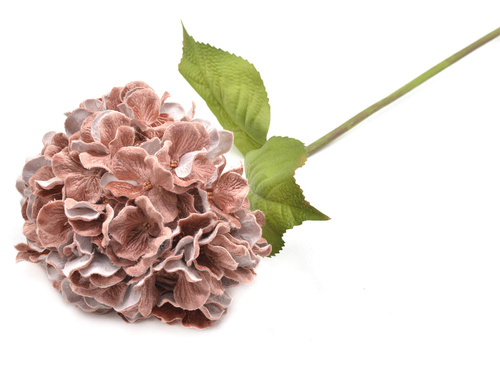 Sztuczny kwiat Hortensja różowa - 80 cm - 1 szt.