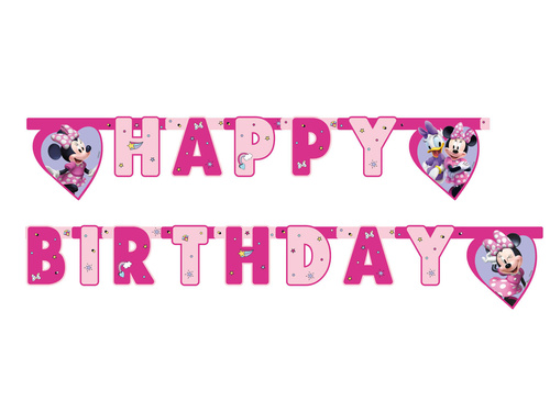 Baner urodzinowy Happy Birthday Myszka Minnie - 200 cm - 1 szt.