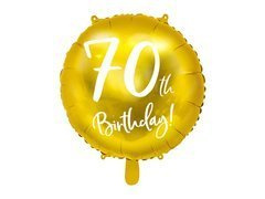 Balon foliowy złoty - 70th Birthday - 45 cm - 1 szt.