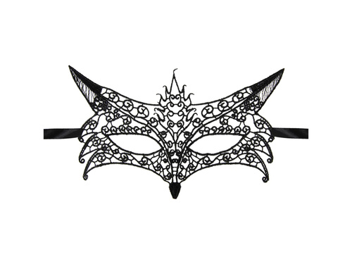 Maska Lis koronkowa czarna - 1 szt.