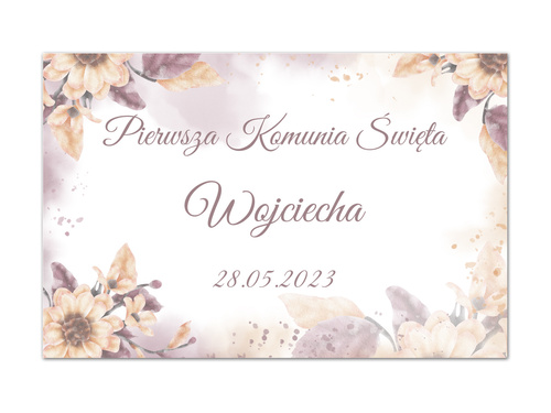 Plakat komunijny personalizowany - I Komunia Święta - 90x60 cm