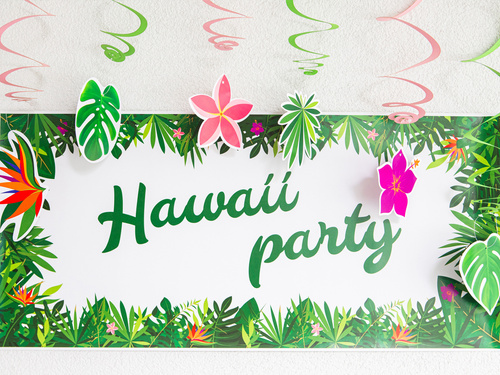 Plakat Hawaii Party - 70x33 cm