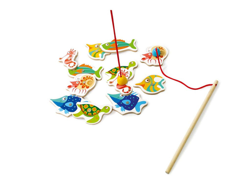 Drewniana gra "Łowimy rybki 3w1"