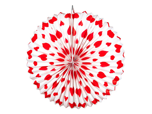 Lampion dekoracyjny w serca - 36 cm - 1 szt.