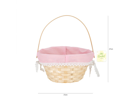Koszyk wielkanocny Różowy - 1 szt.