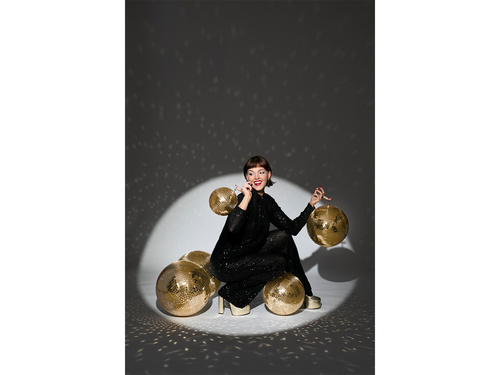 Kula dyskotekowa lustrzana złota - 30 cm - 1 szt.