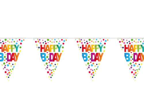 Baner flagi Happy Birthday - 10 m - 1 szt.