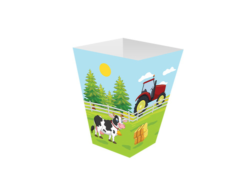 Pudełka na popcorn Farma - 6 szt.