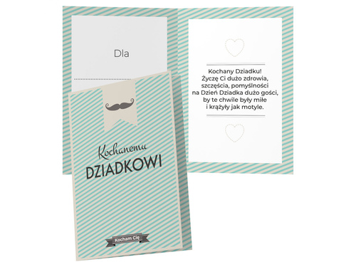 Kartka z kopertą na Dzień Dziadka - 1 szt.