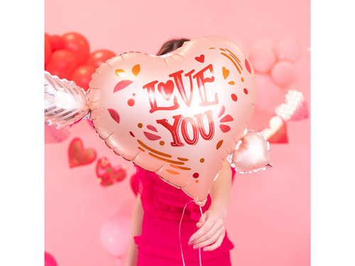 Balon foliowy Serce ze strzałą - 69x54 cm - 1 szt.