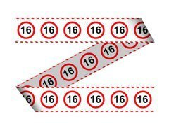 Baner taśma Znak zakazu 16tka - 15 m - 1 szt.