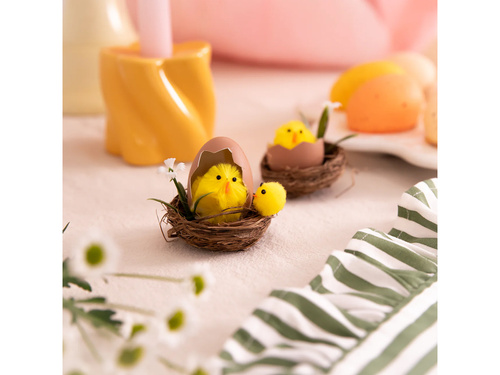 Kurczak Wielkanocny w Koszyku ze skorupką - 5 cm - 2 szt.