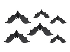 Dekoracja wisząca Nietoperze na Halloween - 6 szt.