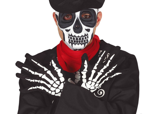 Rękawiczki Szkielet - 25 cm - 1 para