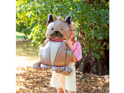 Balon foliowy stojący Pies Buldog- 60x98 cm - 1 szt.