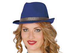 Kapelusz Gangstera niebieski - 1 szt.