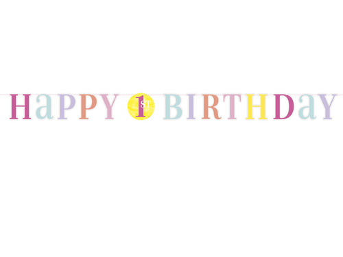 Baner na roczek 1 urodziny - 180 cm