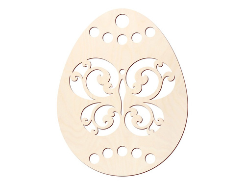 Zawieszka drewniana Jajko - 10 cm - 1 szt.