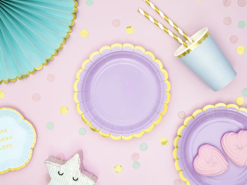 Słomki rurki metalizowane biało-złote - 10 szt.