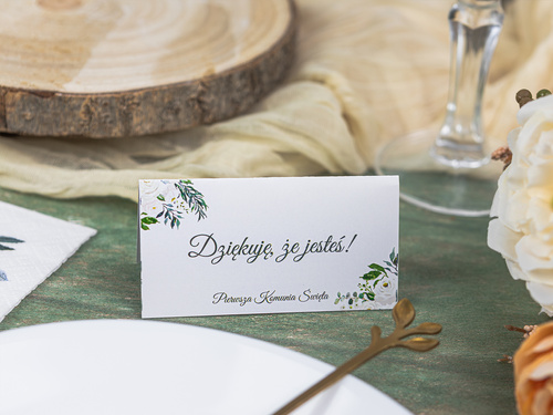 Winietki personalizowane składane na I Komunię Świętą - 15 szt.