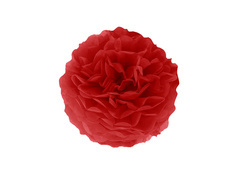 Dekoracja wisząca pompon kwiat - czerwony - 25 cm - 1 szt.