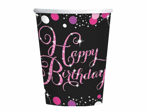 Kubeczki papierowe na urodziny - 250 ml - 8 szt.