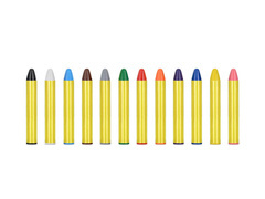 Kredki do malowania twarzy - 12 szt.