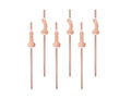 Słomki peniski na wieczór panieński różowe złoto - 8 szt.