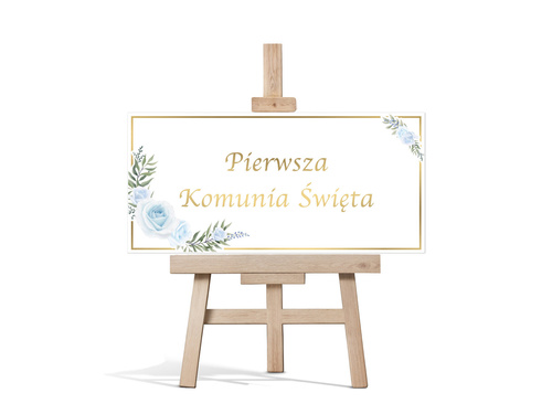 Plakat komunijny - I Komunia Święta - 70x33 cm