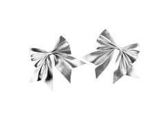 Kokardy srebrne metaliczne - 2 szt.