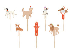 Pikery na babeczki Pieski - 6 szt.