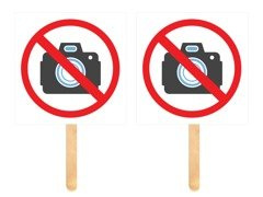Foto rekwizyty Zakaz fotografowania - 2 szt.