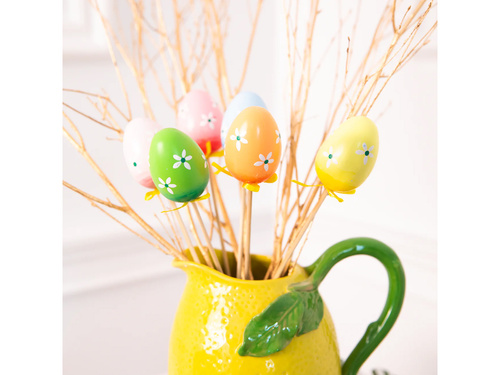 Dekoracja Wielkanocna Pisanki na Patyku - 6 szt.