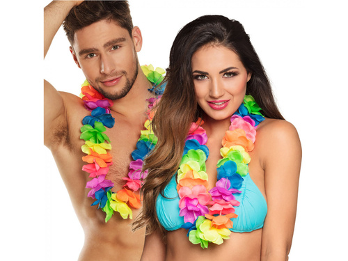 Naszyjnik girlanda hawajska wielokolorowa - 1 szt.