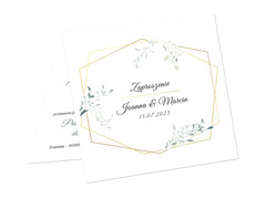 Zaproszenie personalizowane na ślub z kopertą - 6 szt.