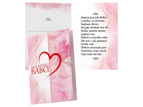 Kartka z kopertą na Dzień Babci - 1 szt.