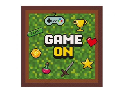 Serwetki urodzinowe Game On - 33 cm - 20 szt.