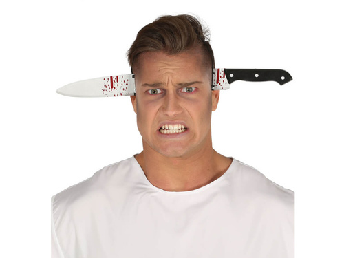 Nóż w głowie na Halloween - 35 cm - 1 szt.