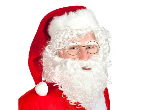 Okulary Świętego Mikołaja złote - 1 szt.