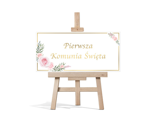 Plakat komunijny - I Komunia Święta - 70x33 cm